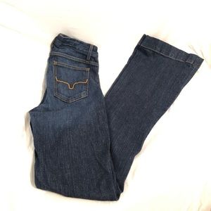 Kimes Ranch Jennifer Denim Jeans 0/36 Flare Dark Wash EUC